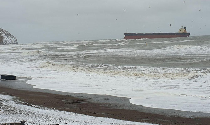 bulk carrier aground, sakhalin, tatar strait - news2sea