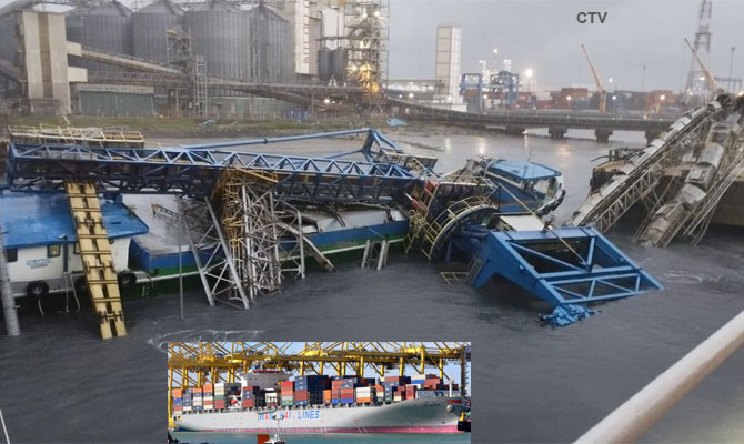 WAN HAI new 11,000-TEU container ship destroyed flour terminal in Cai Mep - News2Sea